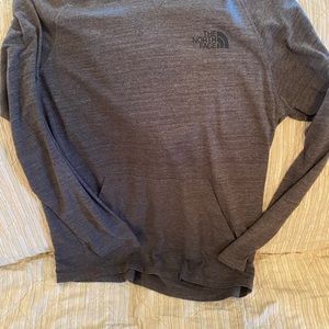 Grey North Face T-Shirt Jacket with Hood